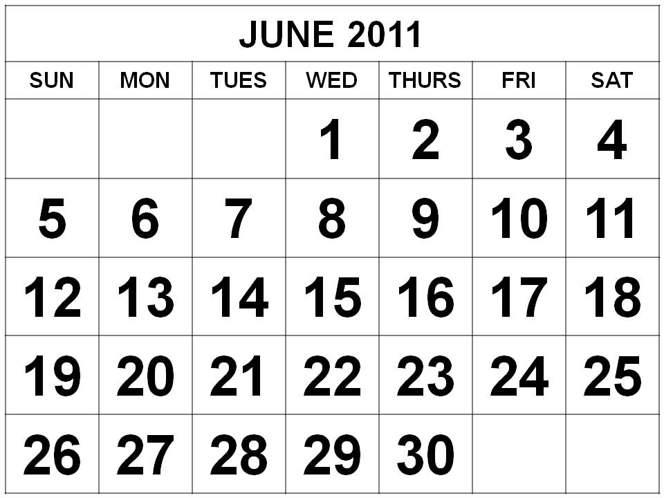 Singapore June 2011 Calendar with Holidays (PH)