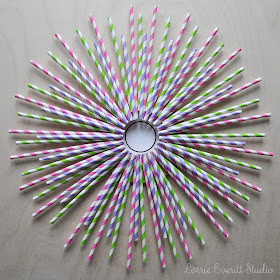 paper straw wreath tutorial | Lorrie Everitt Studio