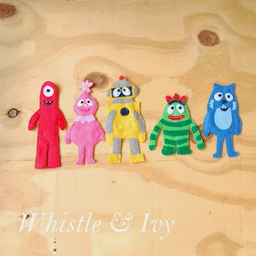 Sewing templates for DIY Yo Gabba Gabba Felt Mangets