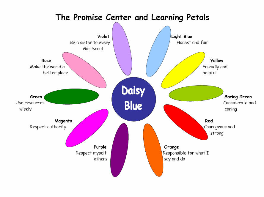 Daisies Girl Scouts. Daisy Learning Petals