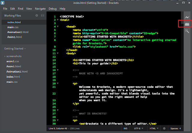 Installing plugins for Brackets IDE