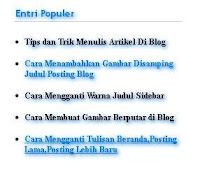 cara membuat entri populer bergerak