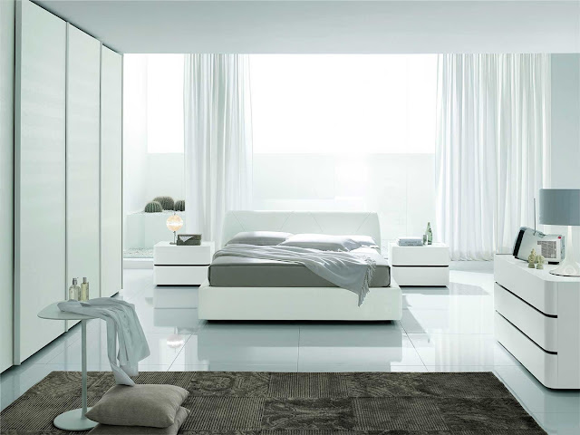 Modern Interesting New White Bedroom Furniture Design Wallpaper
