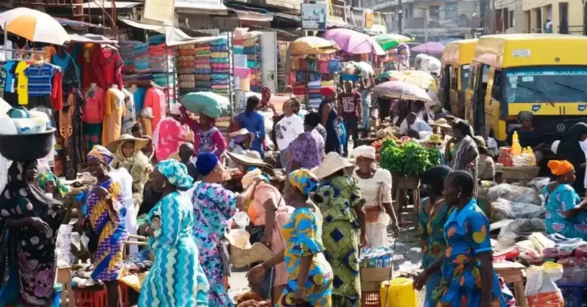 Showing  How Inflation is Impacting Nigeria Economy and Everyday Lives in a market setting