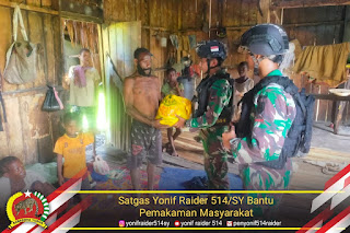 Masyarakat Nduga mulai membutuhkan Satgas Yonif Raider 514 Kostrad. 