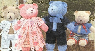 Famille ours au crochet 