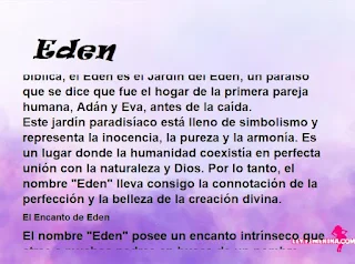 significado del nombre Eden