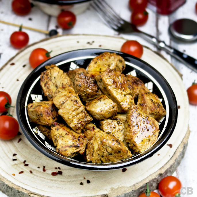 Varkenshaastapas op smaak gemaakt met onder andere sherry en pimentón