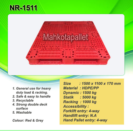 Pallet Plastik NR-1511 | Jual Pallet Plastik