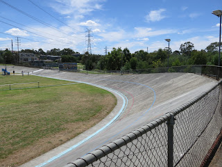 Brunswick Velodrome concrete cycling track from turn 4