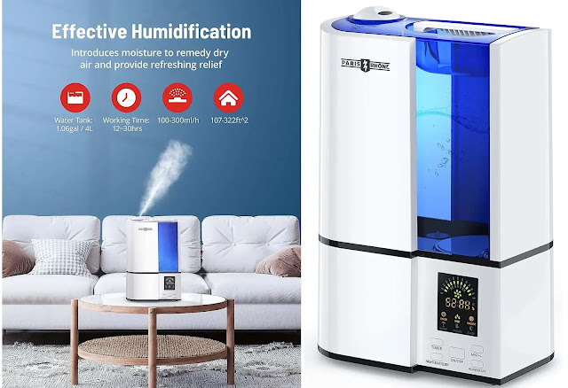 3. TaoTronics 4L Cool Mist Humidifier