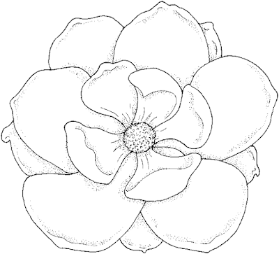 Flower Coloring Sheets on Labels  Flower   Printable Coloring Pages