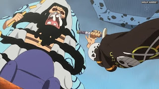 ワンピースアニメ ドレスローザ編 698話 トラファルガー・ロー ラジオナイフ トラ男 Trafalgar Law | ONE PIECE Episode 698