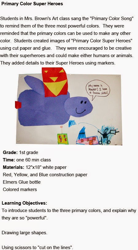 1st grade art lesson plans