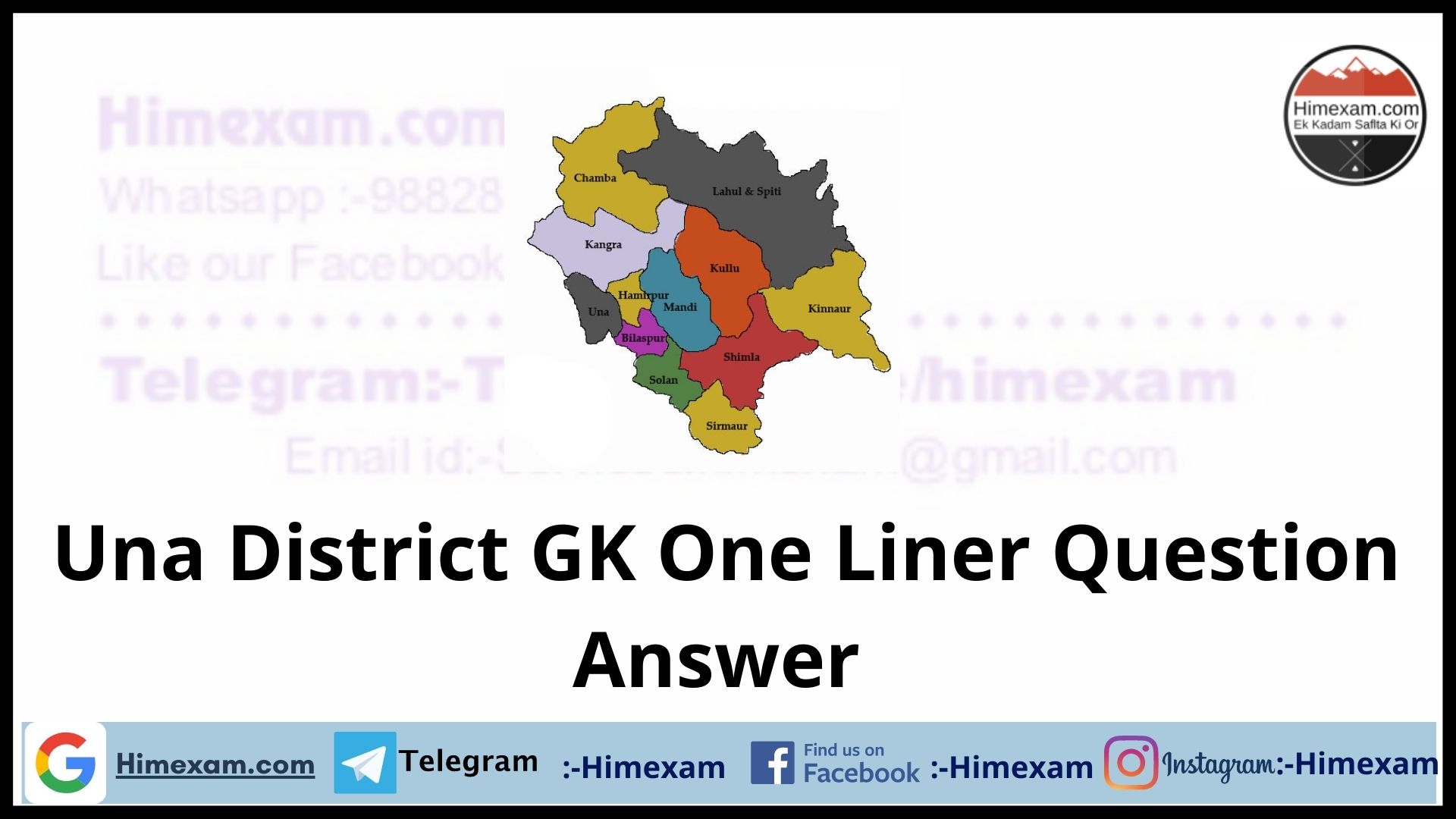 Una District GK One Liner Question Answer