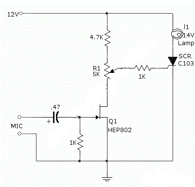  Sound-Activated Lamp Circuit Diagram