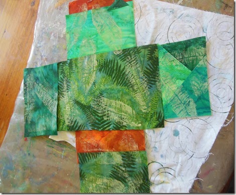 Collage box with stamping