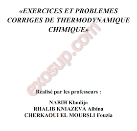 ThermoChimie 55 Exercices Corrigés SMPC S1
