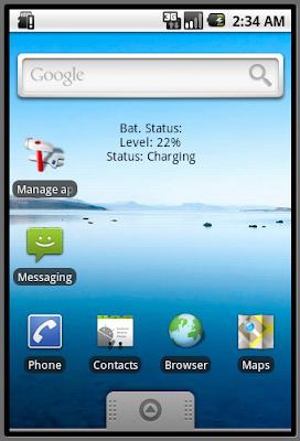 Home Screen Battery Widget