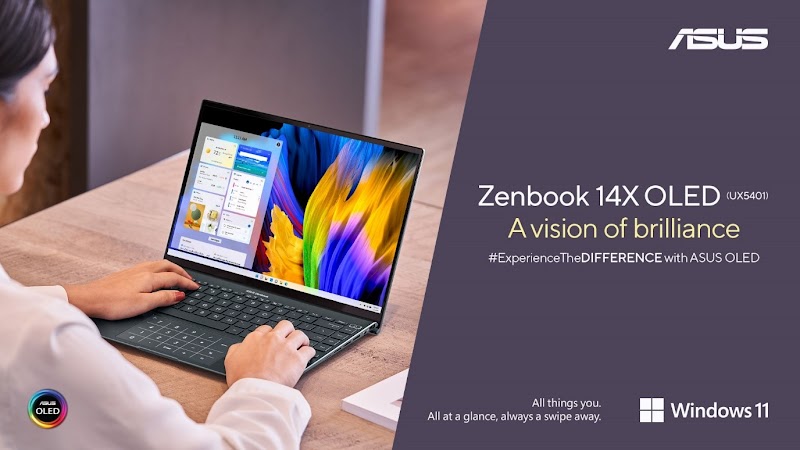  ASUS Zenbook 14X OLED (UX5401), Laptop Berkelas dengan Bodi Ringkas