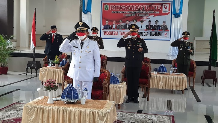 Inilah Cara Upacara HUT RI Ke 76 Pemkab, TNI Dan Polri di Takalar 