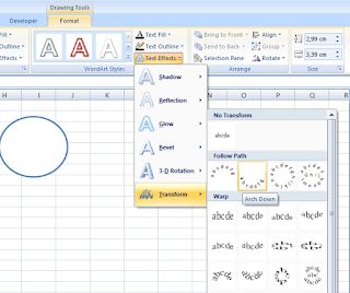 membuat cap excel