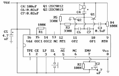  electronic doorbell using UM3481