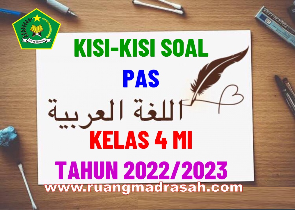 Kisi-kisi PAS Bahasa Arab Kelas 4 MI