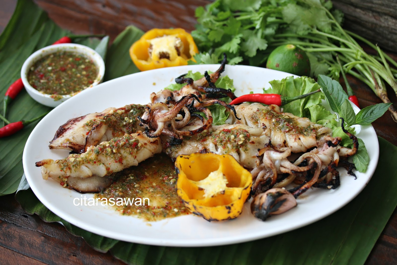 Sotong Bakar Madu Sos Seafood Thai ~ Resepi Terbaik