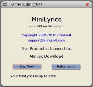 Minilyrics 7.0.590