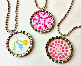 Bootle Cap Necklace--super trendy and easy for kids jewelry craft