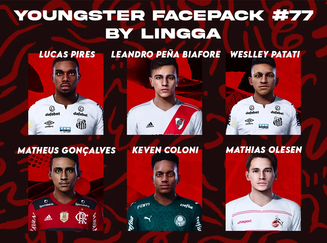 eFootball PES 2021 Youngster Players Facepack by Lingga​