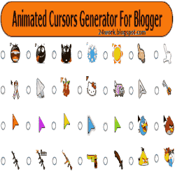 How to change mouse cursor in blogger blog to animated cursors