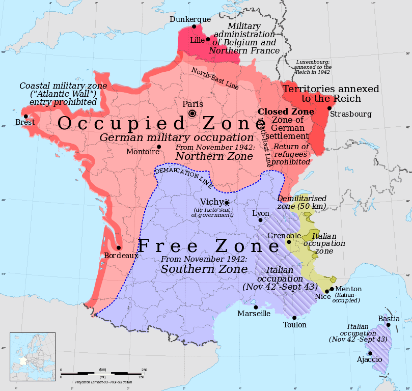 Vichy France map