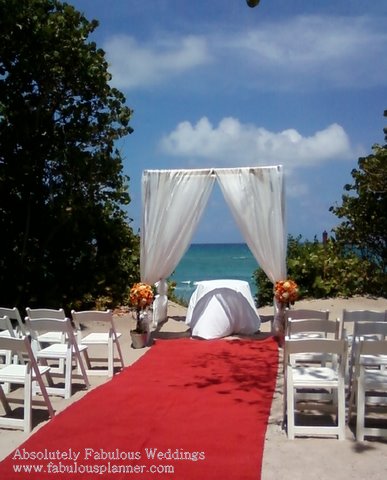 Decorated Fabric Wedding Arbor By Absolutely Fabulous Weddings