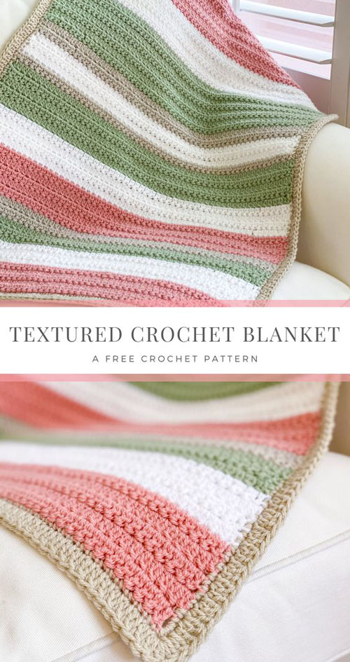 Textured Crochet Blanket - Free Pattern
