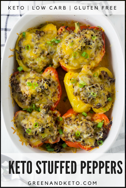 KETO STUFFED PEPPERS (WITHOUT RICE)