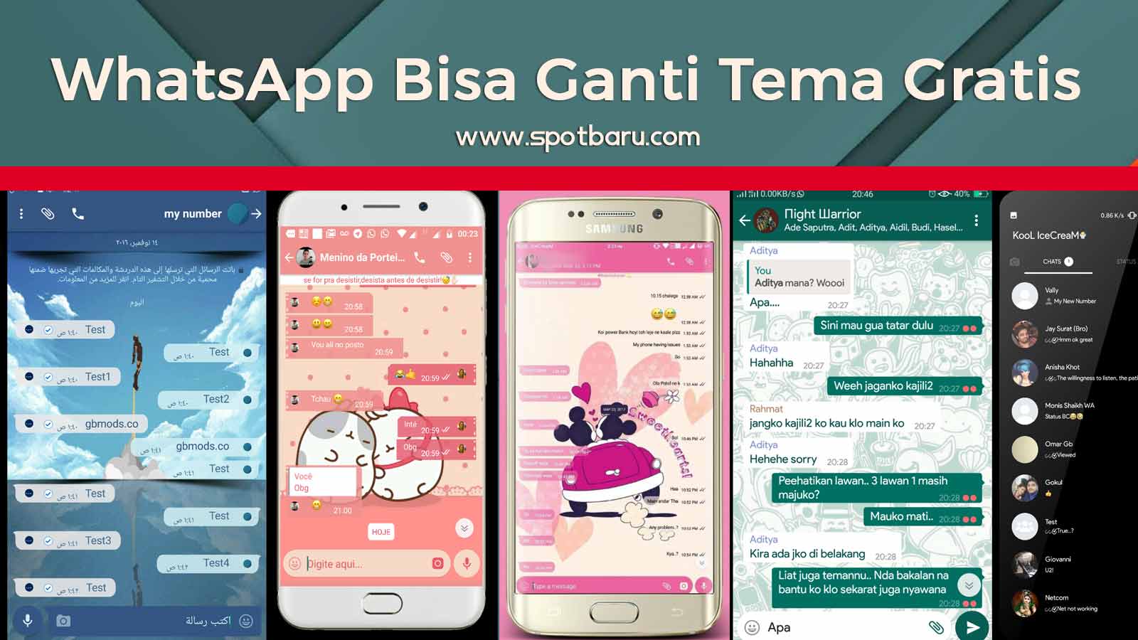 Download WhatsApp Yang Bisa Ganti Tema Terbaru SPOTBARU