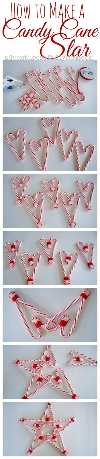 How to Make a Candy Cane Star - step-by-step