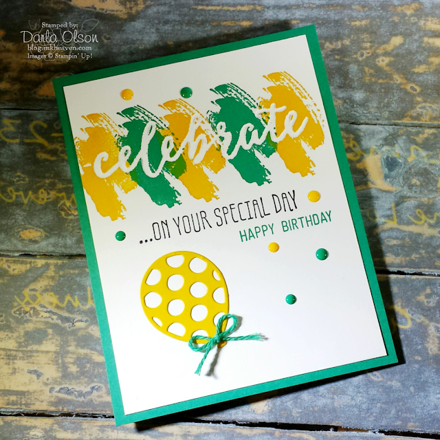 Birthday card created with Celebrations Duo and Birthday Adventures shared by Darla Olson at inkheaven