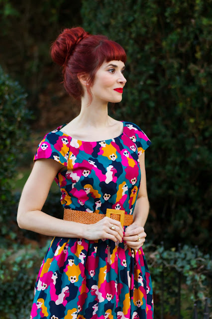 ModCloth Emily and Fin Mod On the Metro Swing Dress Review Blogger