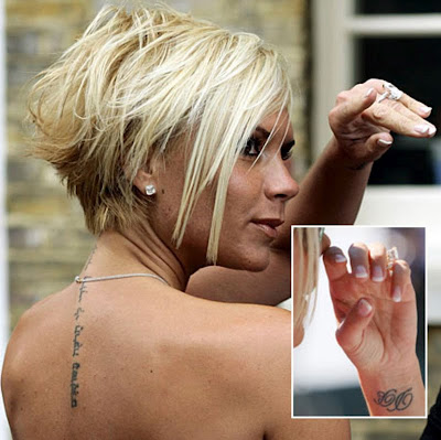 Victoria Beckham also has other tattoos you can find over at Victoria 