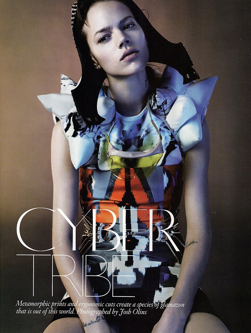 「Cyber Tribe」 VOGUE UK March 2010 / Freja Beha Erichsen by Josh Olins