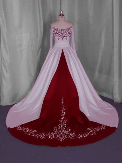 Beautiful Red Wedding Gown 04