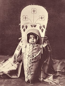 Swaddled boy of the Nez Perce tribe