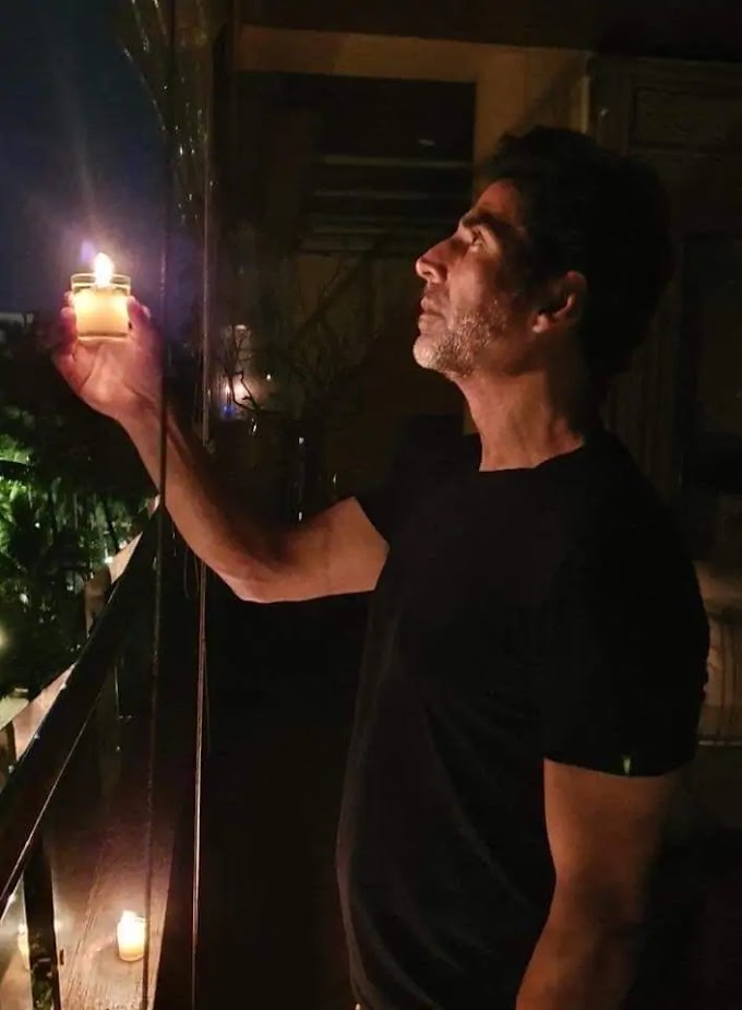 # 9MinutesForIndia: These stars, including Akshay Kumar and Ananya Pandey, were standing in the balcony and lit the lights, see photos