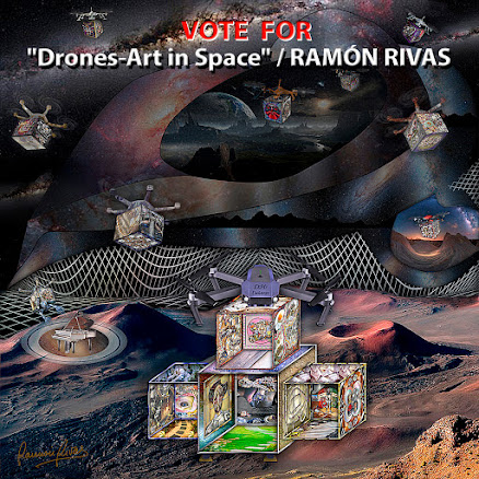 "Drones-Art in the Space", obra de Ramón Rivas presentada a las Nominaciones "THE GLOBAL ART AWARDS 2021 en Tokio