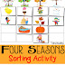 Four Seasons Sorting Activity Free Printable