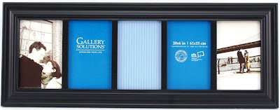 Black Linear Collage Frame with 5 Openings