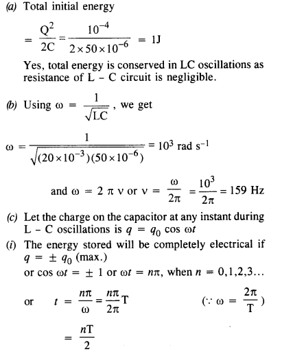Solutions Class 12 Physics Chapter-7 (Alternating Current)